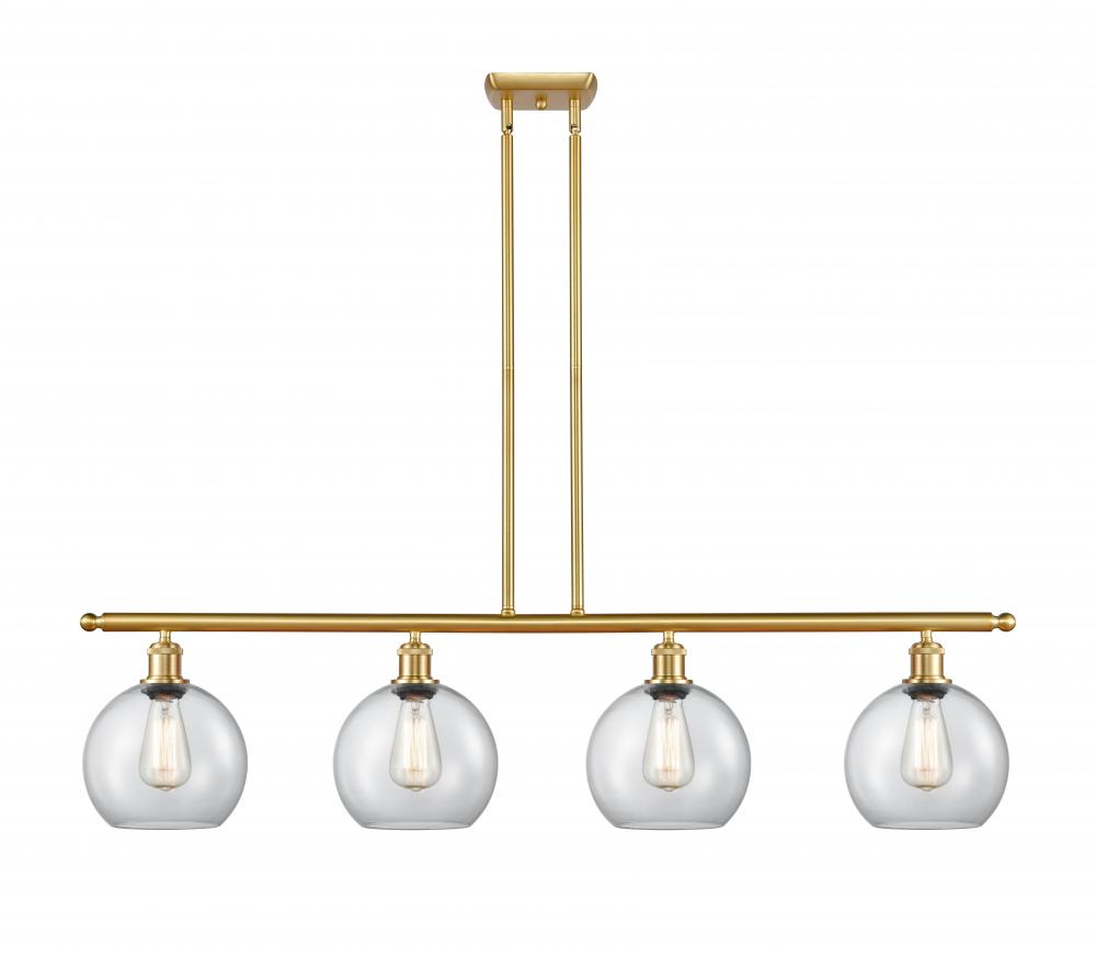 Athens - 4 Light - 48 inch - Satin Gold - Stem hung - Island Light