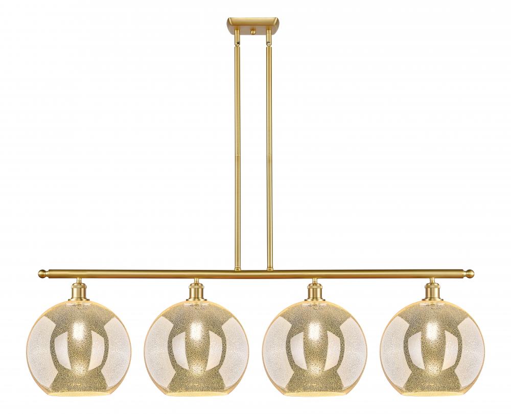 Athens - 4 Light - 50 inch - Satin Gold - Stem Hung - Island Light