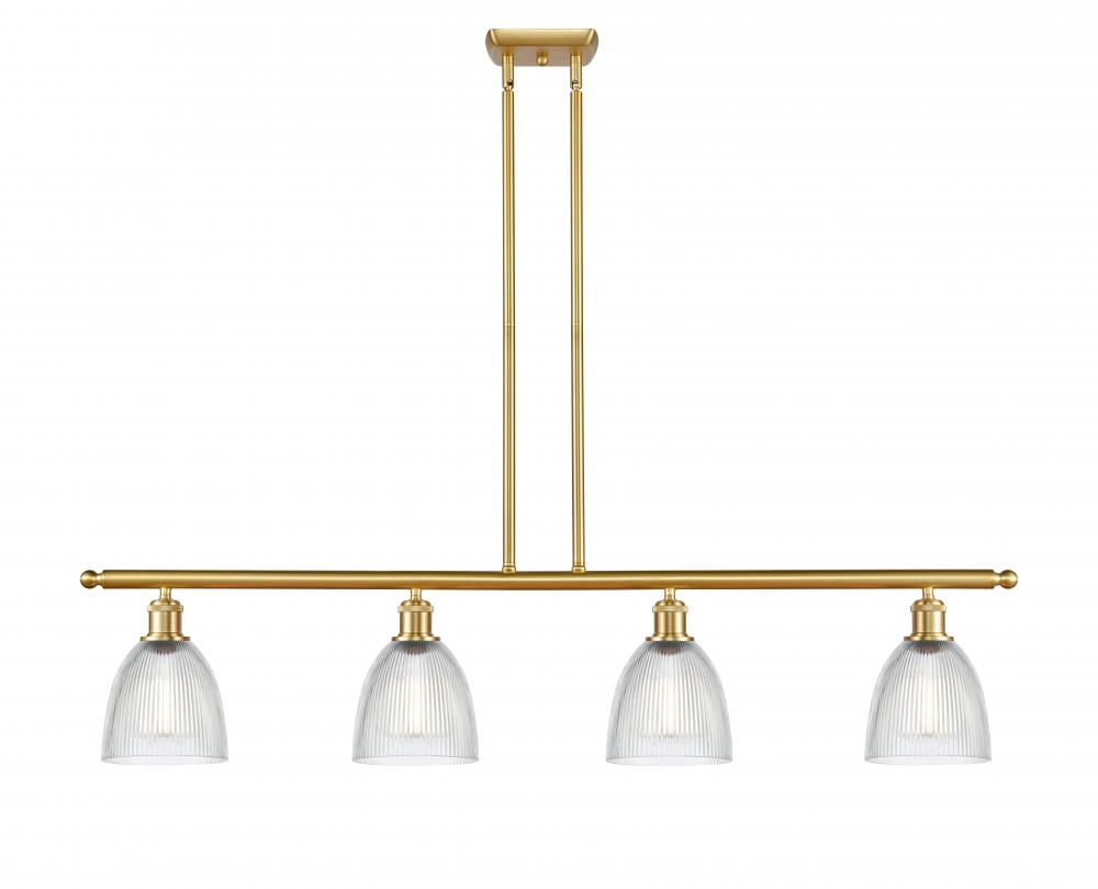 Castile - 4 Light - 48 inch - Satin Gold - Stem hung - Island Light