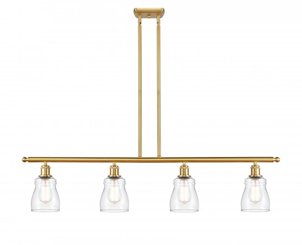Ellery - 4 Light - 48 inch - Satin Gold - Stem hung - Island Light