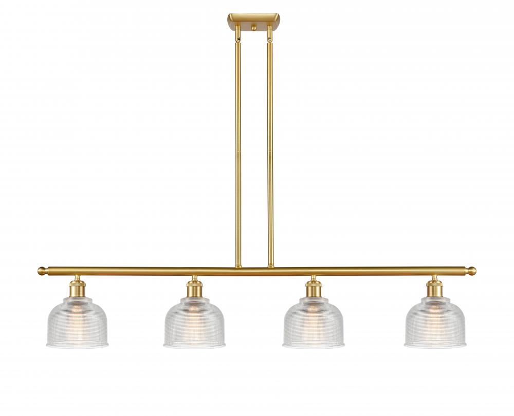 Dayton - 4 Light - 48 inch - Satin Gold - Stem hung - Island Light