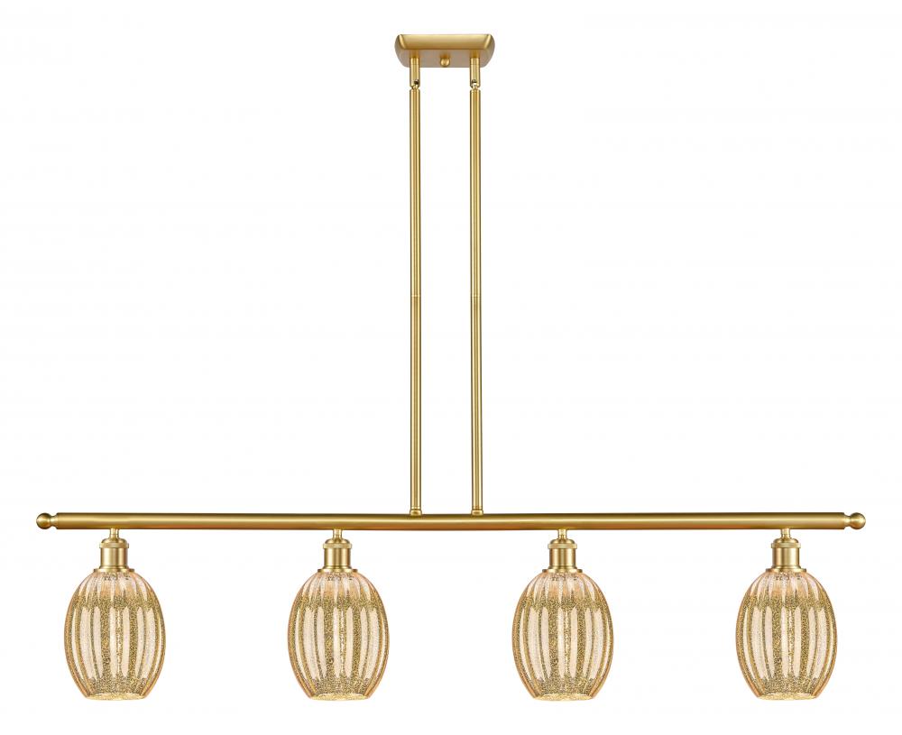 Preston Bulb - 4 Light - 48 inch - Satin Gold - Stem Hung - Island Light