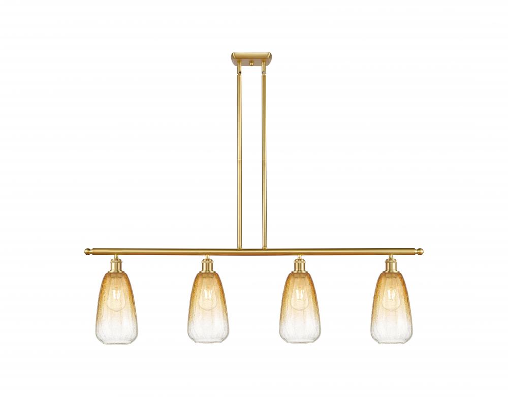 Brookhaven Almond - 4 Light - 48 inch - Satin Gold - Stem Hung - Island Light