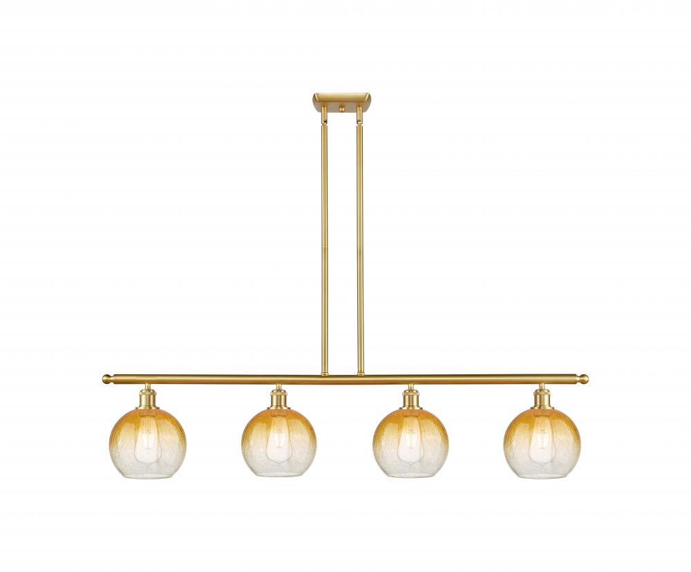 Brookhaven Globe - 4 Light - 48 inch - Satin Gold - Stem Hung - Island Light