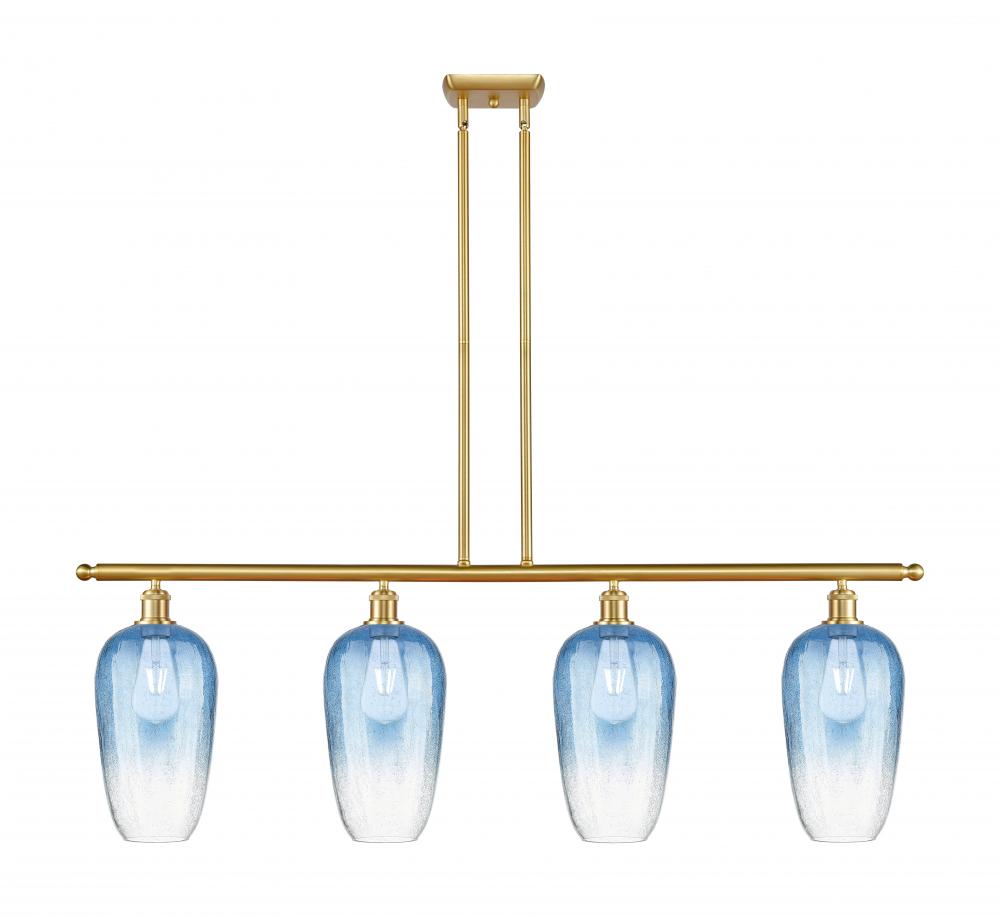 Brookhaven Flute - 4 Light - 48 inch - Satin Gold - Stem Hung - Island Light