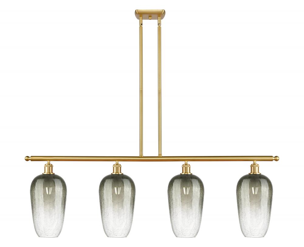 Brookhaven Flute - 4 Light - 48 inch - Satin Gold - Stem Hung - Island Light