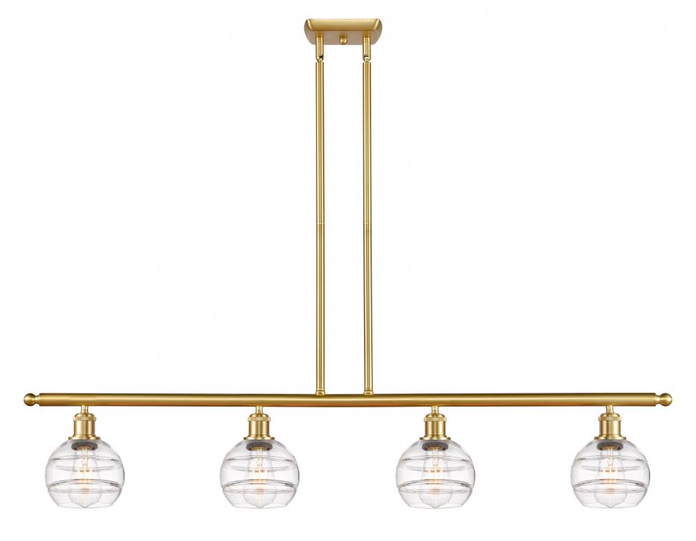 Rochester - 4 Light - 48 inch - Satin Gold - Stem hung - Island Light