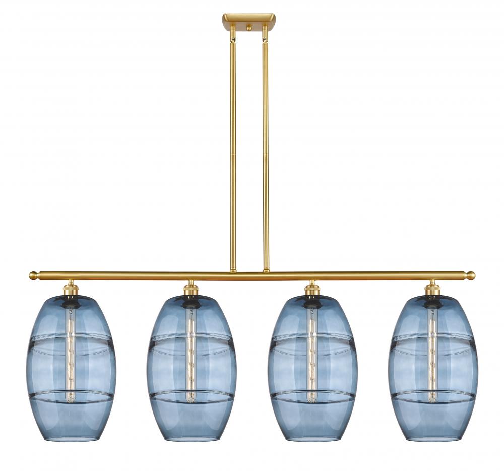 Vaz - 4 Light - 48 inch - Satin Gold - Stem hung - Island Light