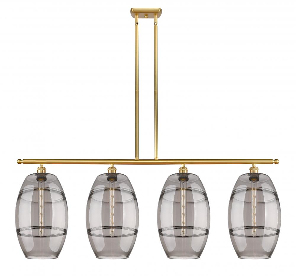 Vaz - 4 Light - 48 inch - Satin Gold - Stem hung - Island Light