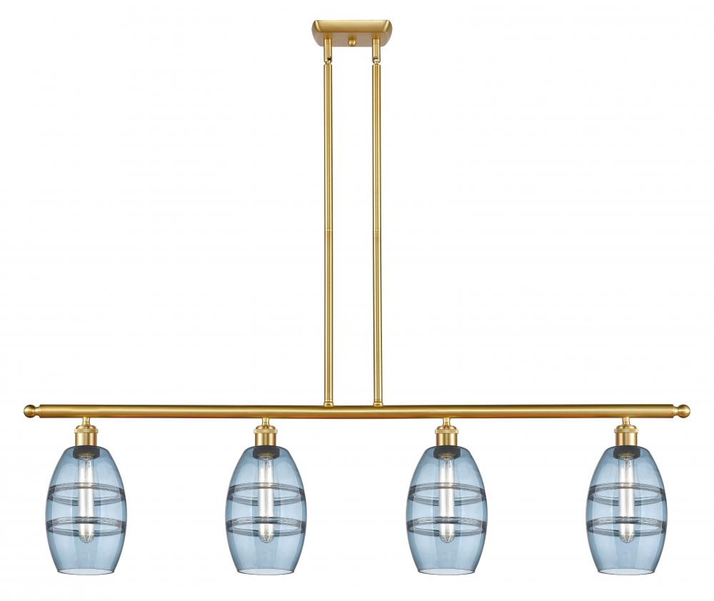 Vaz - 4 Light - 48 inch - Satin Gold - Stem hung - Island Light