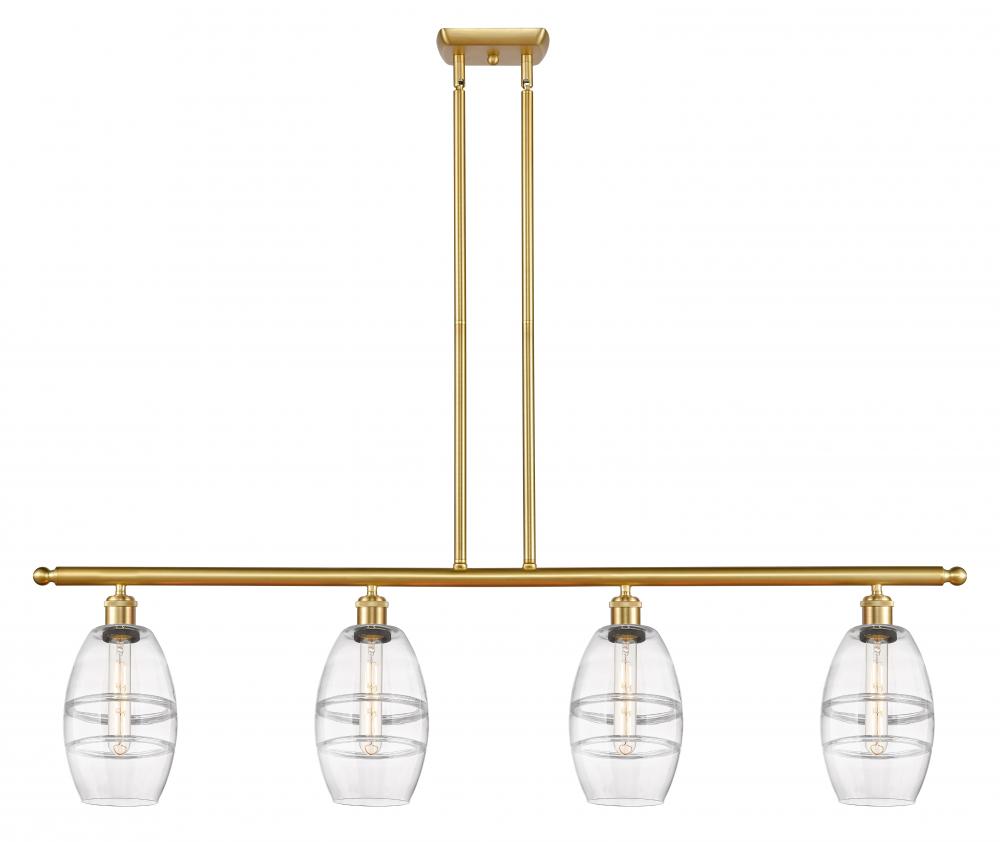 Vaz - 4 Light - 48 inch - Satin Gold - Stem hung - Island Light