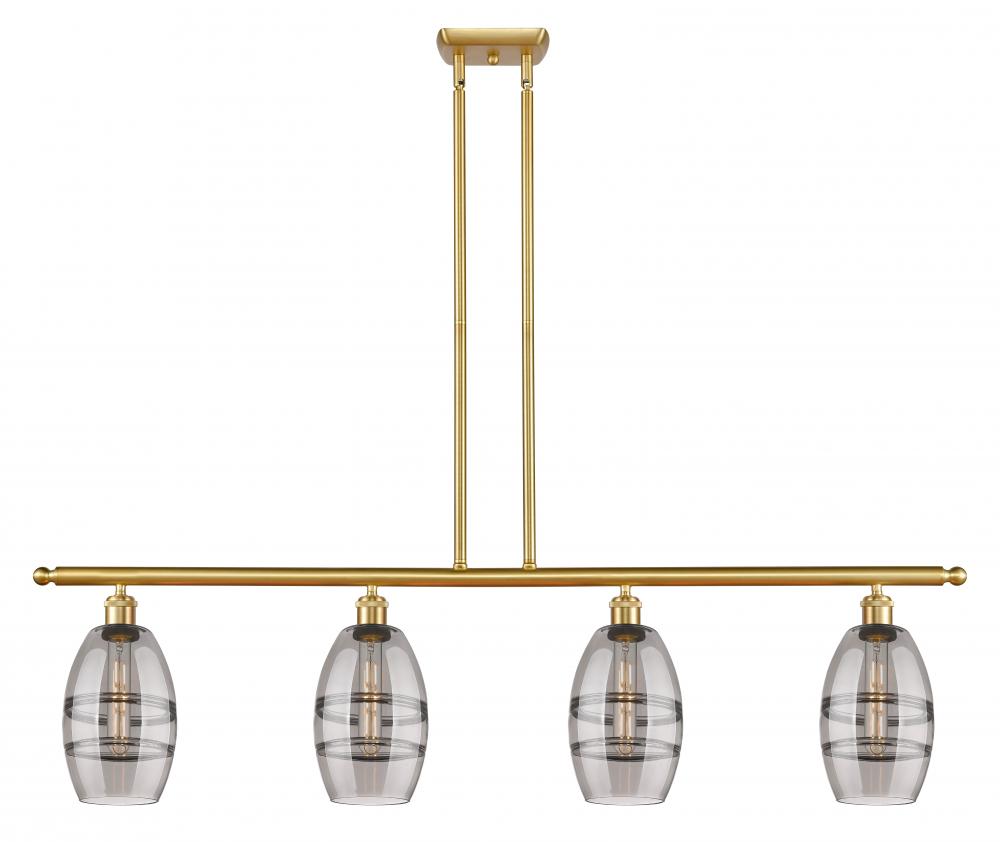 Vaz - 4 Light - 48 inch - Satin Gold - Stem hung - Island Light