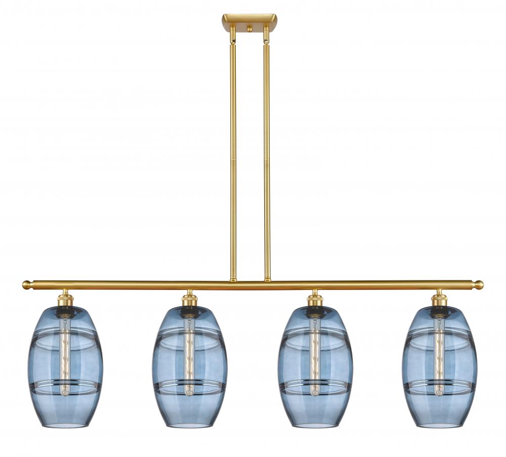 Vaz - 4 Light - 48 inch - Satin Gold - Stem hung - Island Light