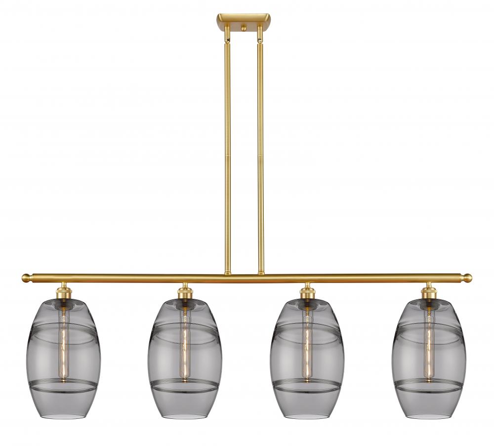 Vaz - 4 Light - 48 inch - Satin Gold - Stem hung - Island Light