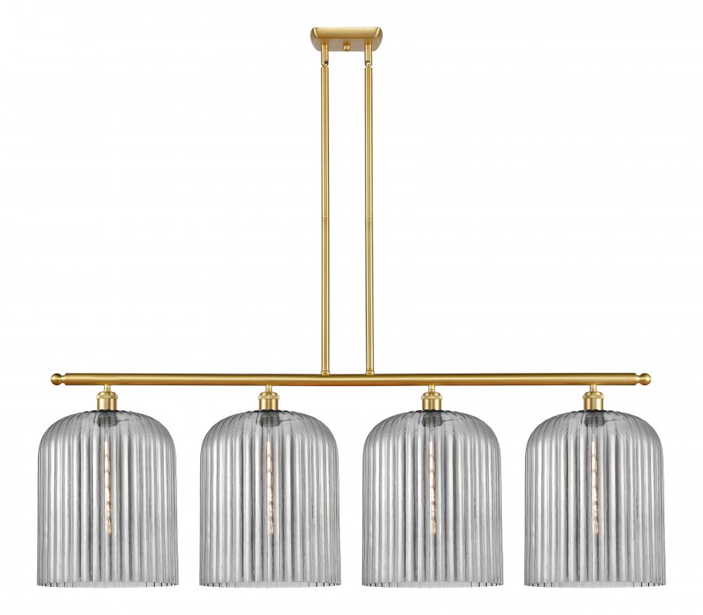 Bridal Veil - 4 Light - 48 inch - Satin Gold - Stem hung - Island Light