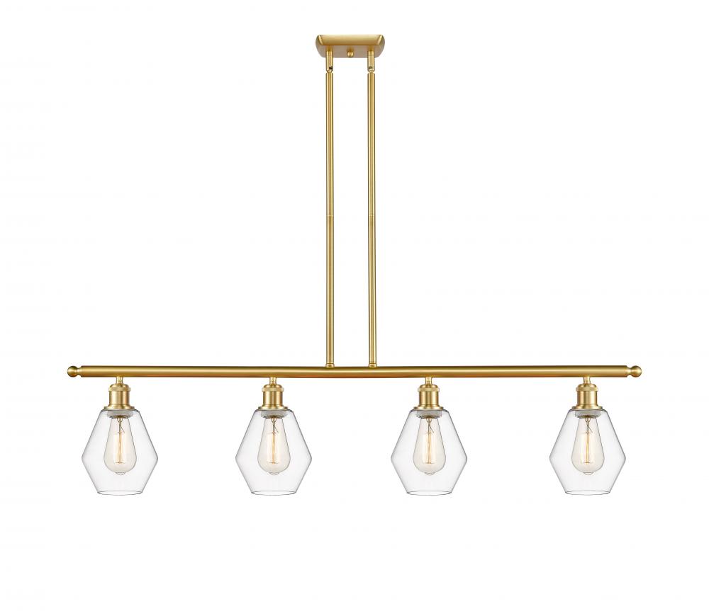 Cindyrella - 4 Light - 48 inch - Satin Gold - Stem hung - Island Light