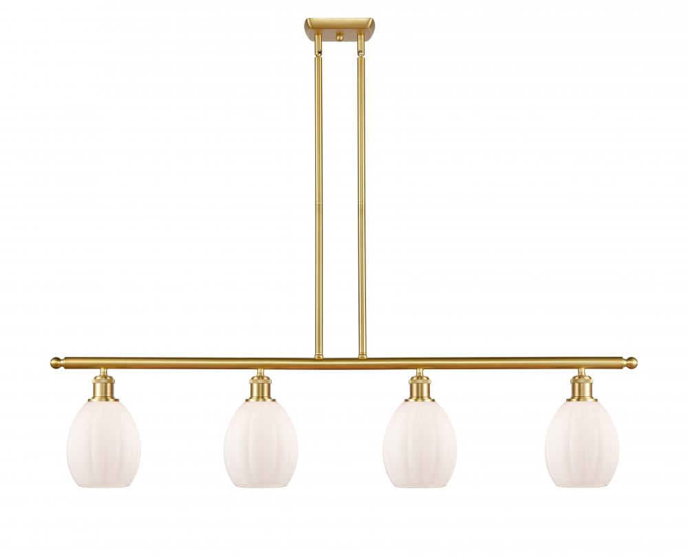 Eaton - 4 Light - 48 inch - Satin Gold - Stem hung - Island Light