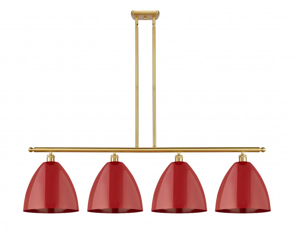 Plymouth - 4 Light - 50 inch - Satin Gold - Stem hung - Island Light