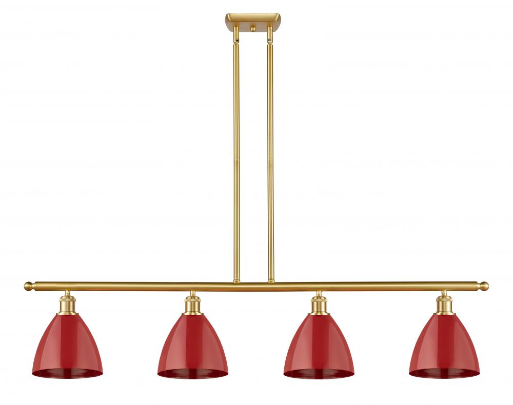 Plymouth - 4 Light - 48 inch - Satin Gold - Stem hung - Island Light