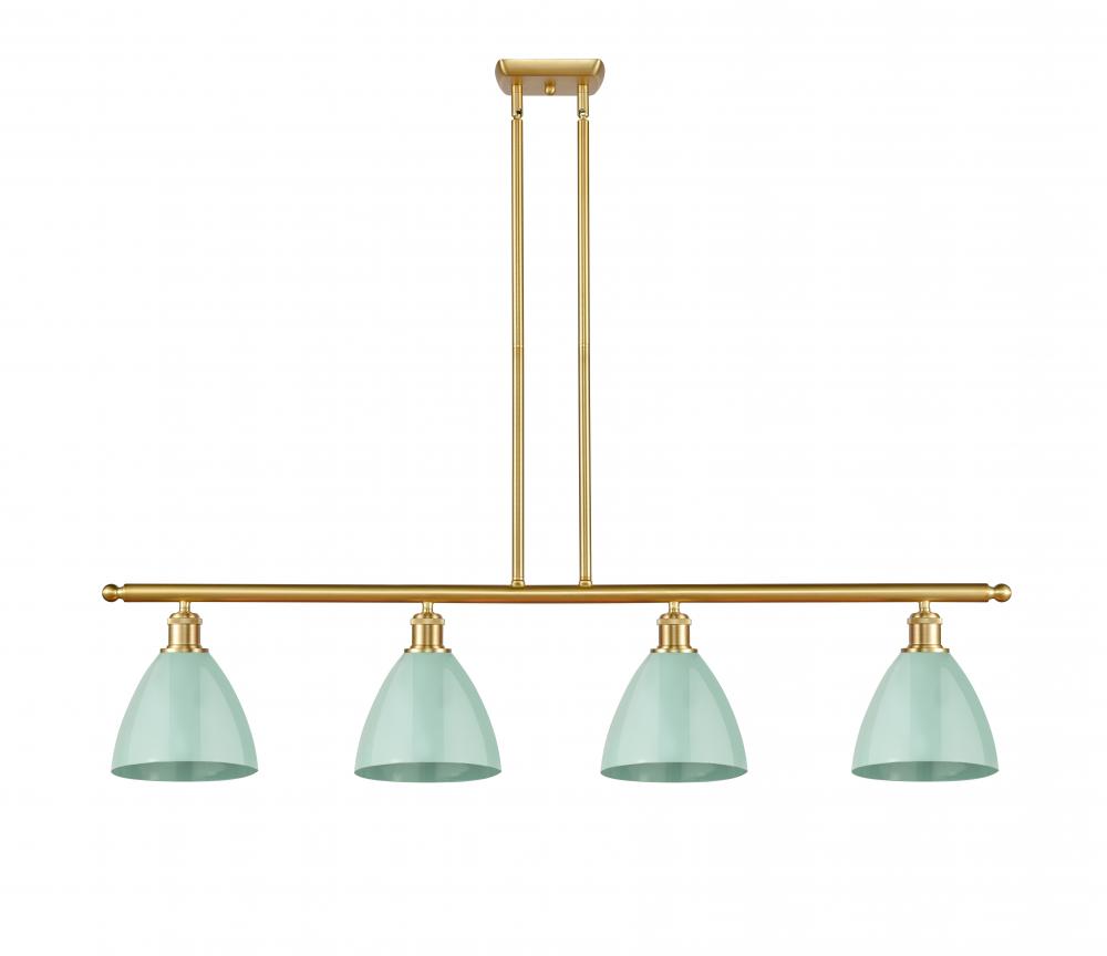 Plymouth - 4 Light - 48 inch - Satin Gold - Stem hung - Island Light