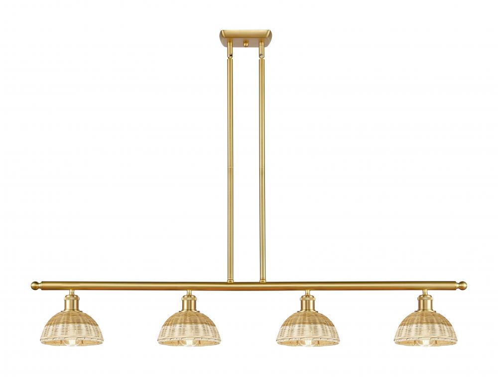 Bristol Natural II - 4 Light - 48 inch - Satin Gold - Stem Hung - Island Light