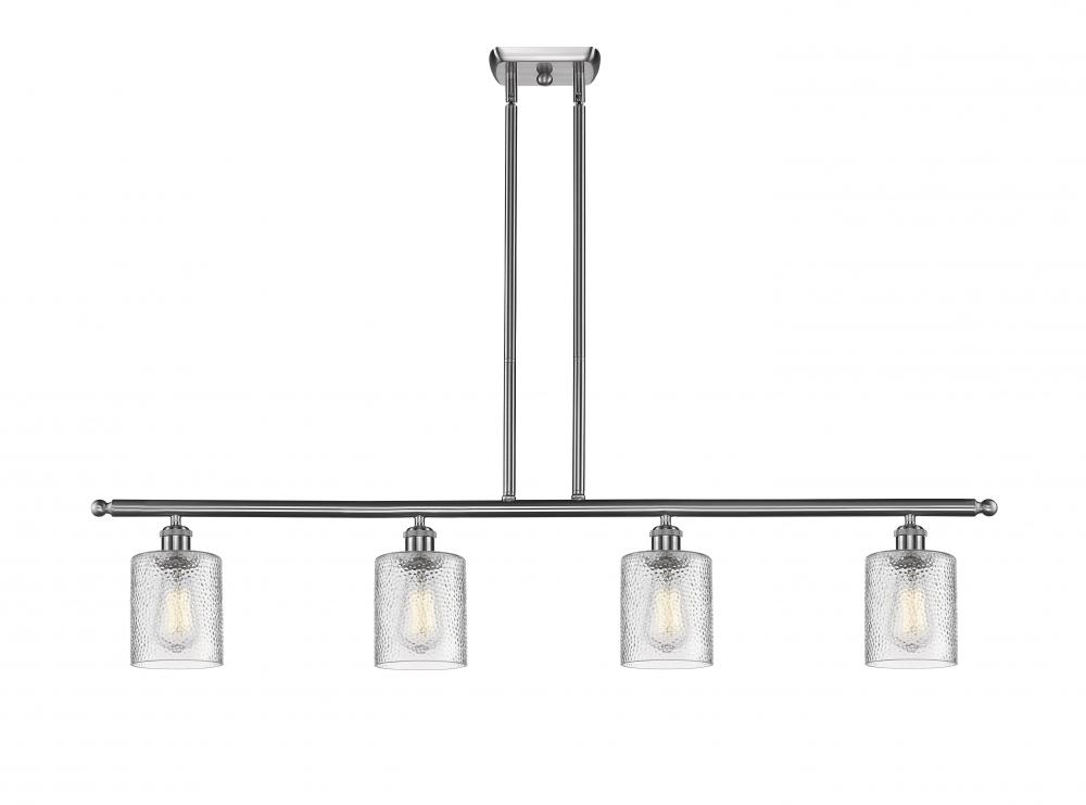 Cobbleskill - 4 Light - 48 inch - Brushed Satin Nickel - Stem hung - Island Light