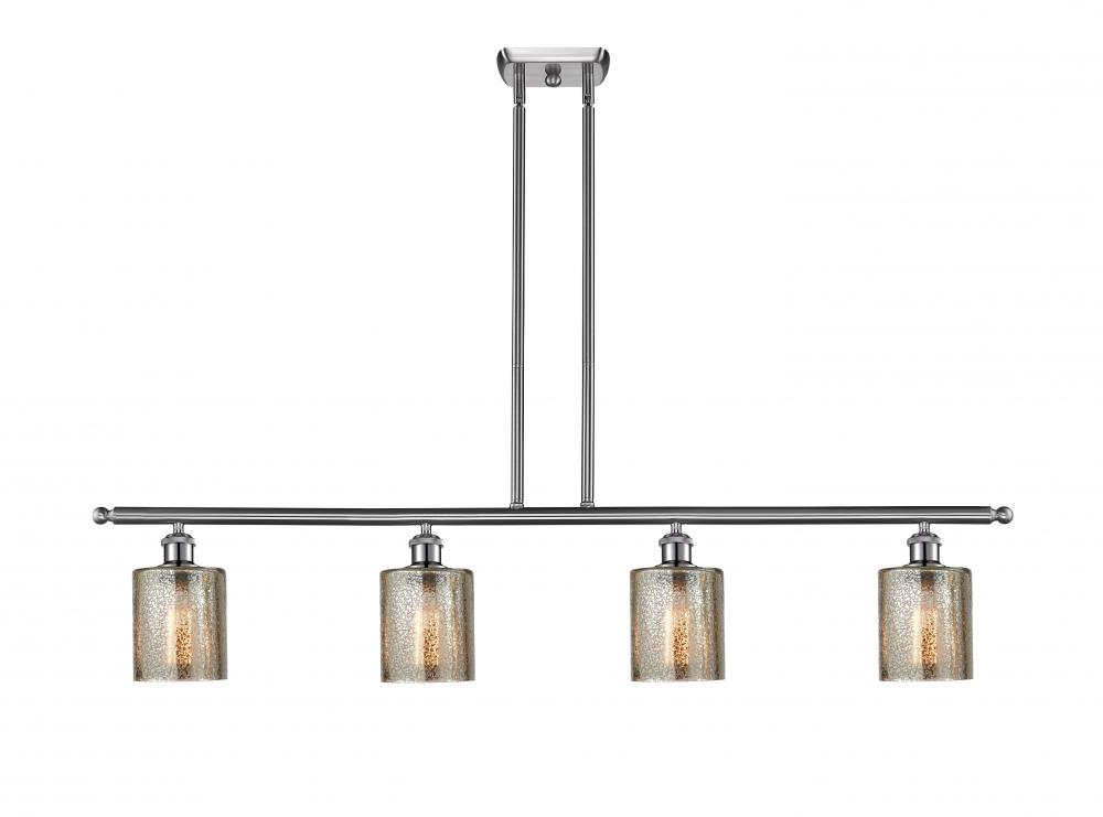 Cobbleskill - 4 Light - 48 inch - Brushed Satin Nickel - Stem hung - Island Light