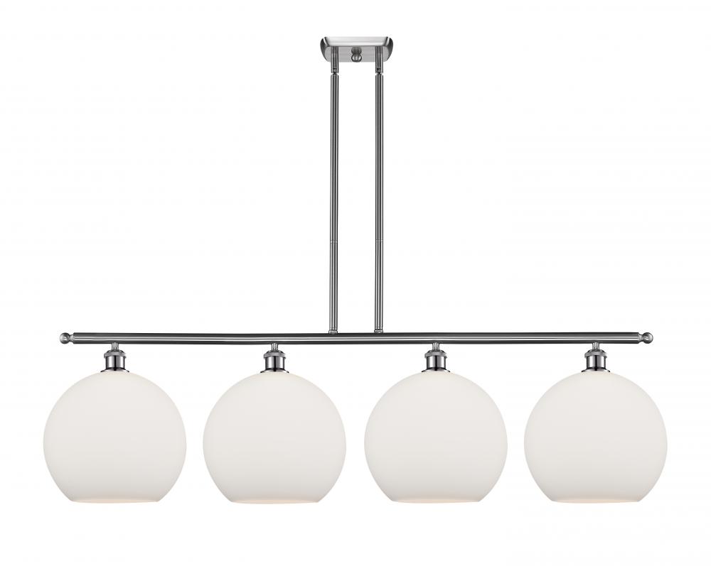 Athens - 4 Light - 50 inch - Brushed Satin Nickel - Stem Hung - Island Light