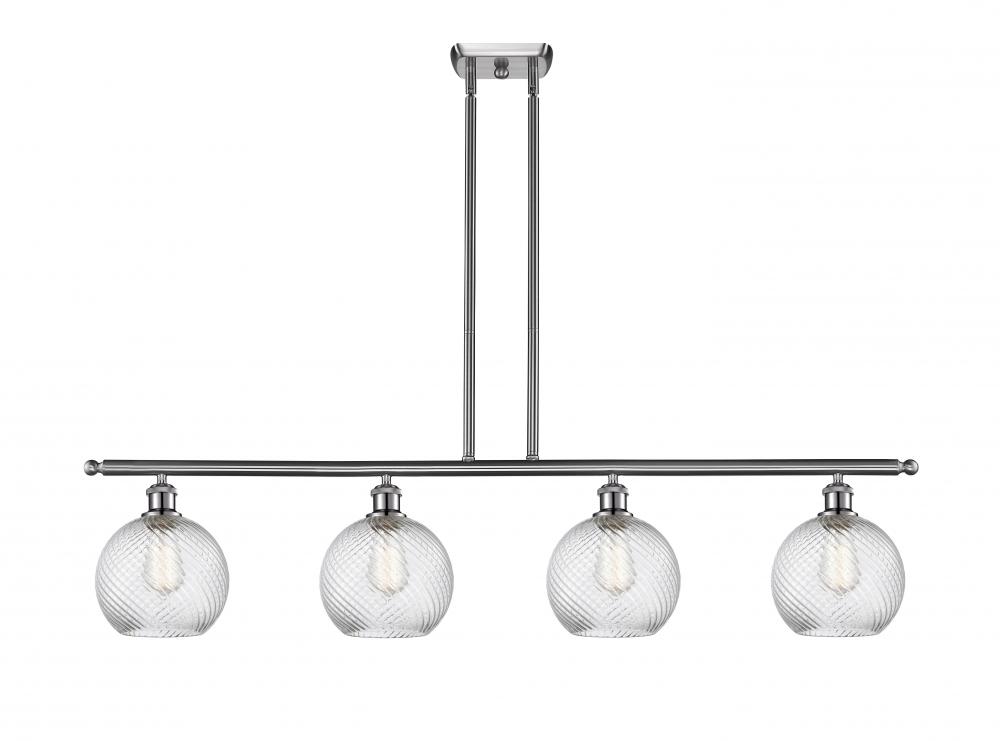 Twisted Swirl 4 Light Island Light part of the Ballston Collection