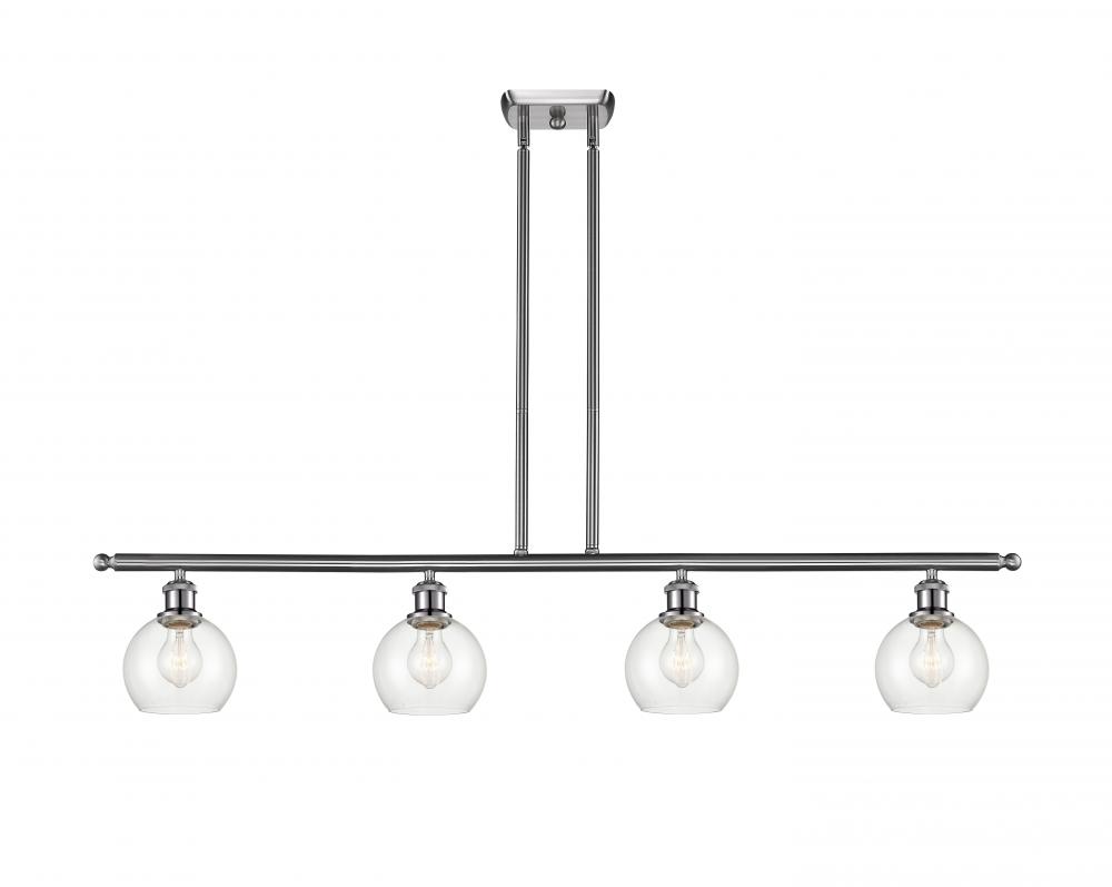 Athens - 4 Light - 48 inch - Brushed Satin Nickel - Stem hung - Island Light