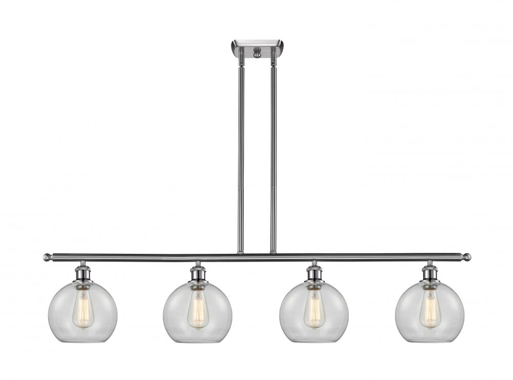 Athens - 4 Light - 48 inch - Brushed Satin Nickel - Stem hung - Island Light