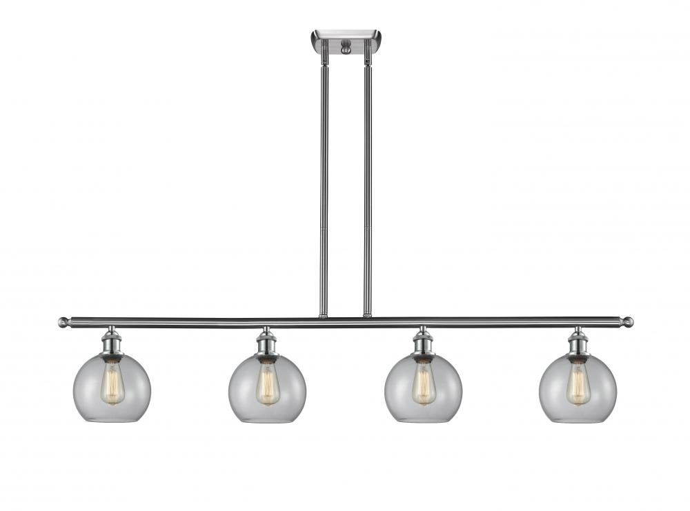 Athens - 4 Light - 50 inch - Brushed Satin Nickel - Stem Hung - Island Light