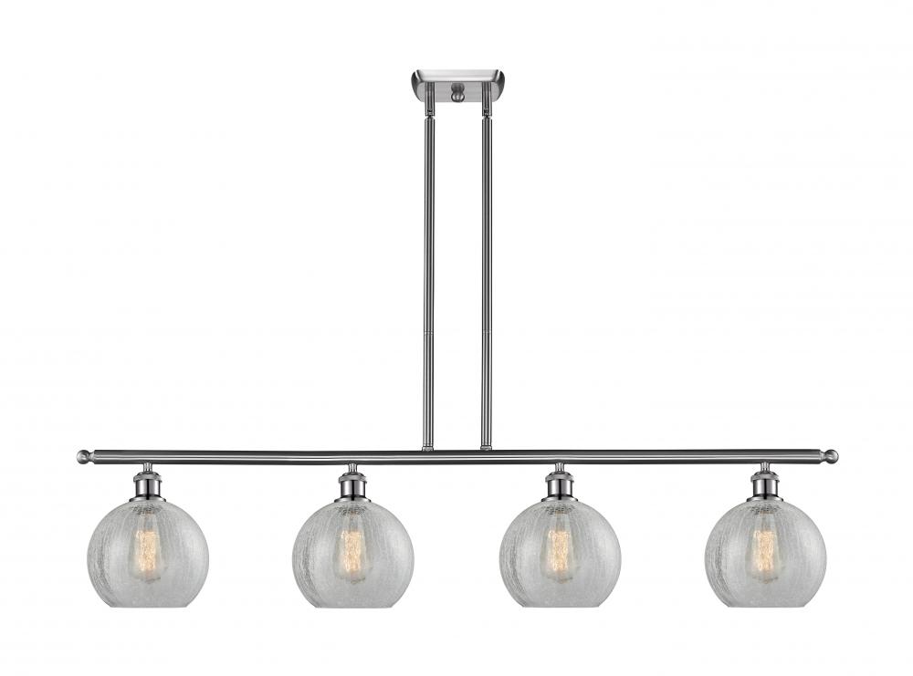 Athens - 4 Light - 48 inch - Brushed Satin Nickel - Stem hung - Island Light