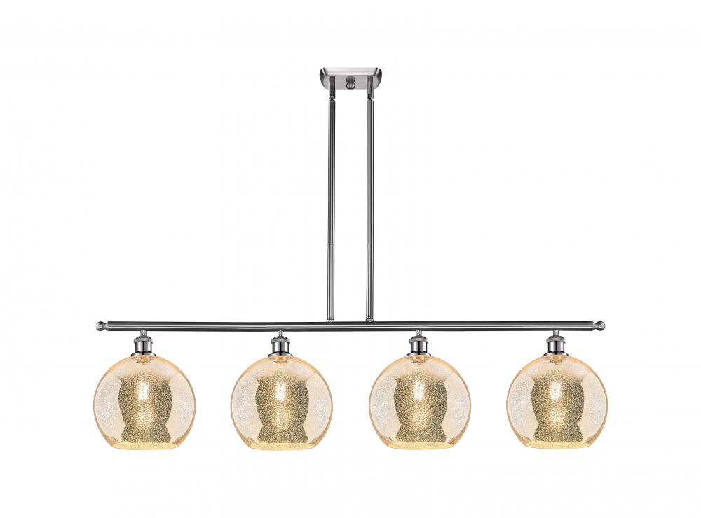 Athens - 4 Light - 48 inch - Brushed Satin Nickel - Stem Hung - Island Light