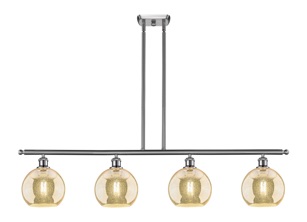 Athens - 4 Light - 48 inch - Brushed Satin Nickel - Stem hung - Island Light