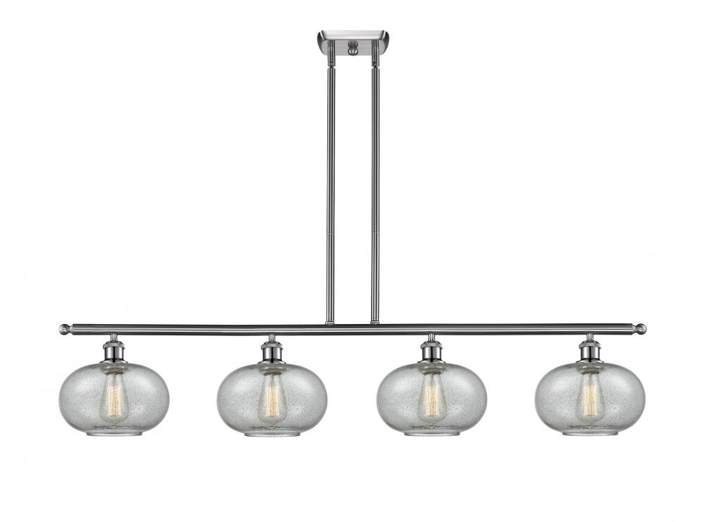 Gorham - 4 Light - 48 inch - Brushed Satin Nickel - Stem hung - Island Light