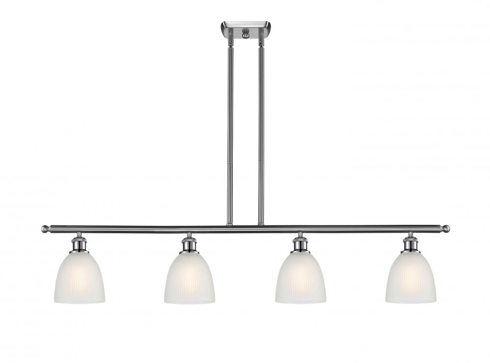 Castile - 4 Light - 48 inch - Brushed Satin Nickel - Stem hung - Island Light