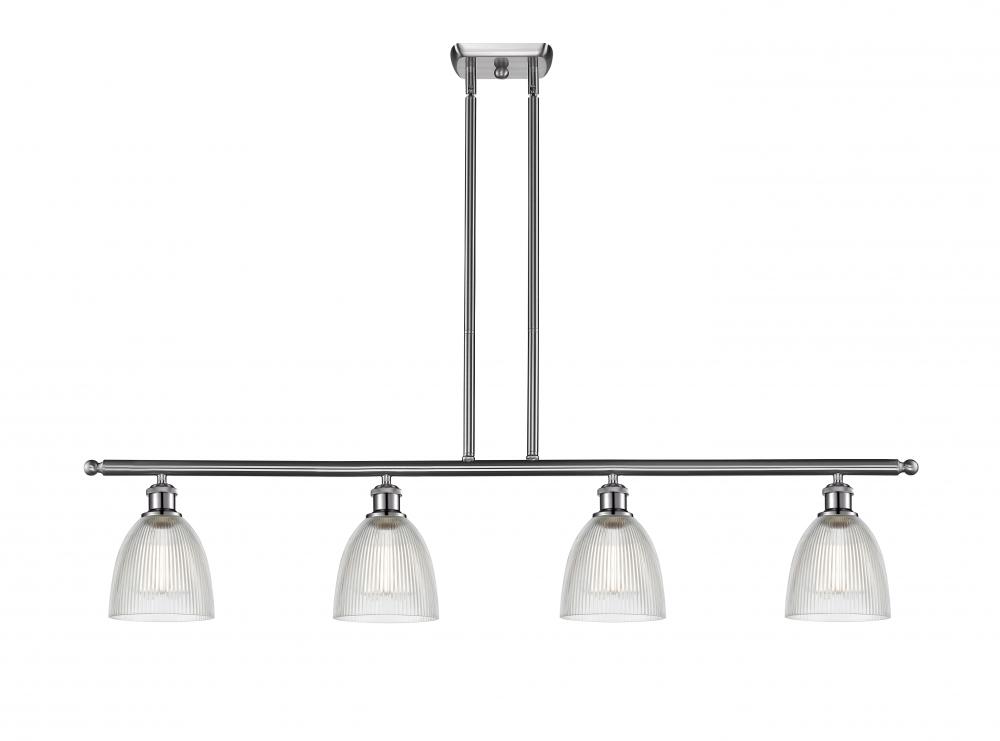 Castile - 4 Light - 48 inch - Brushed Satin Nickel - Stem hung - Island Light