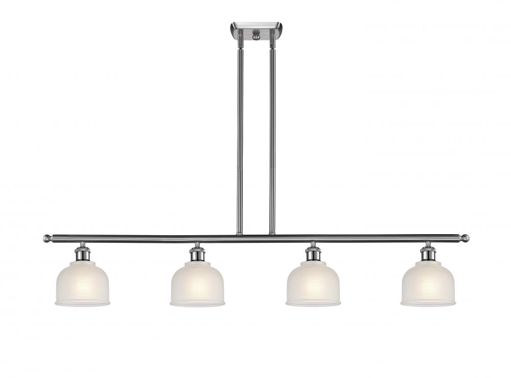 Dayton - 4 Light - 48 inch - Brushed Satin Nickel - Stem hung - Island Light