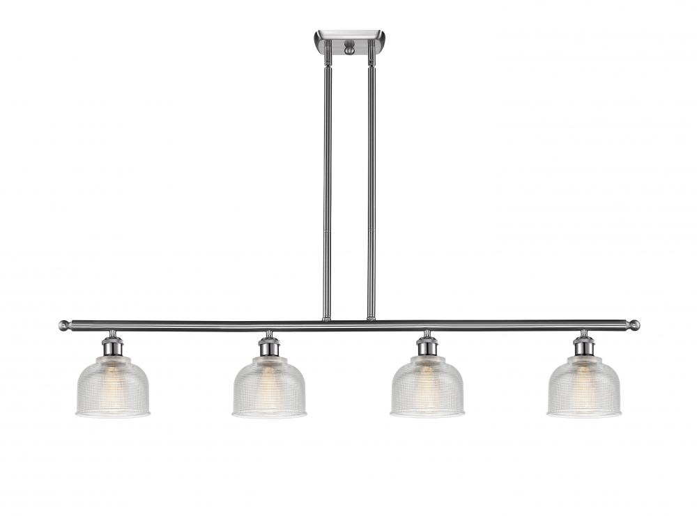 Dayton - 4 Light - 48 inch - Brushed Satin Nickel - Stem hung - Island Light