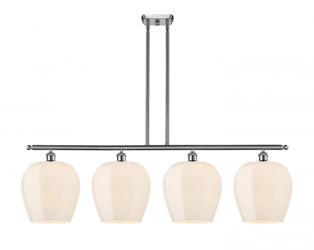 Norfolk - 4 Light - 50 inch - Brushed Satin Nickel - Stem hung - Island Light