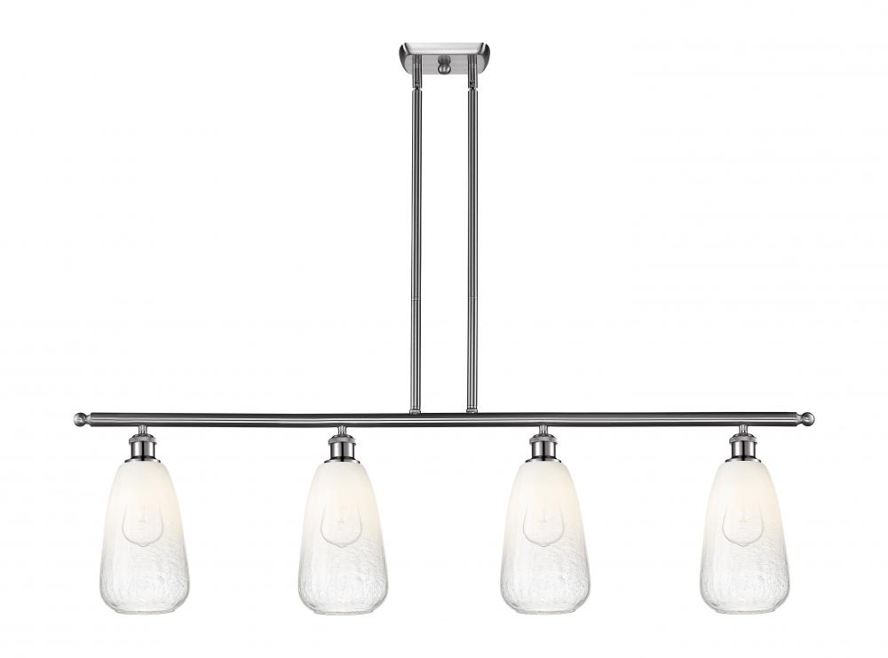 Brookhaven Almond - 4 Light - 48 inch - Brushed Satin Nickel - Stem Hung - Island Light