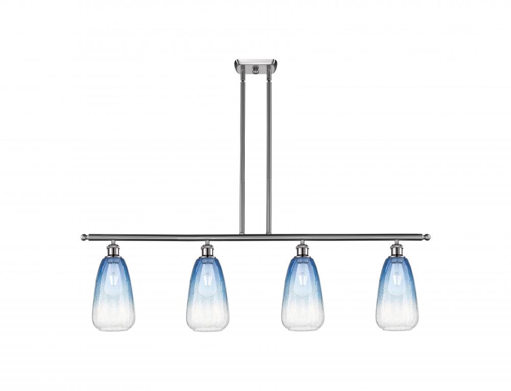 Brookhaven Almond - 4 Light - 48 inch - Brushed Satin Nickel - Stem Hung - Island Light