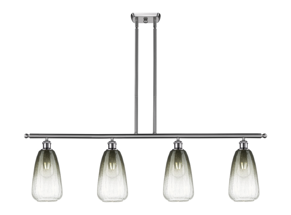 Brookhaven Almond - 4 Light - 48 inch - Brushed Satin Nickel - Stem Hung - Island Light