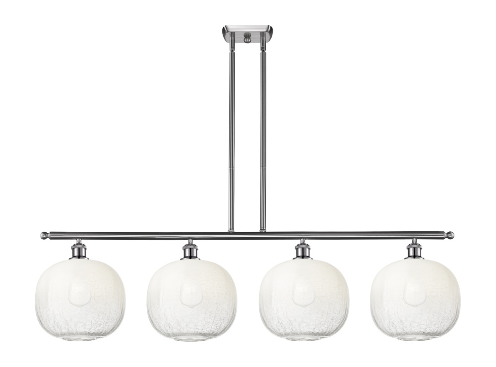 Brookhaven Sphere - 4 Light - 49 inch - Brushed Satin Nickel - Stem Hung - Island Light