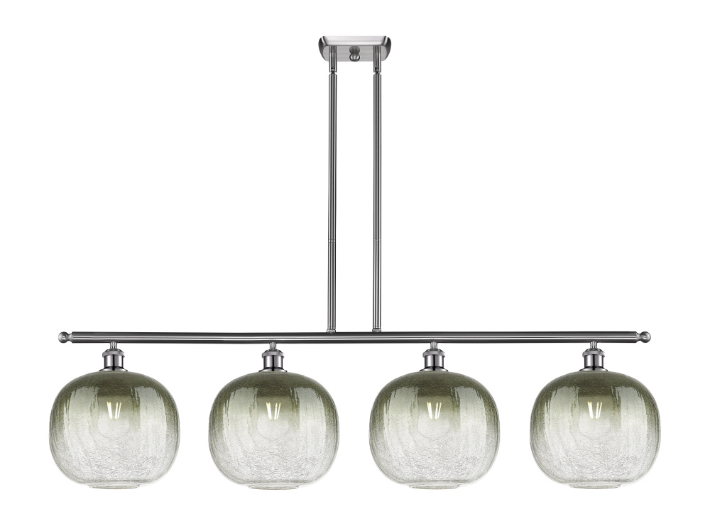 Brookhaven Sphere - 4 Light - 49 inch - Brushed Satin Nickel - Stem Hung - Island Light