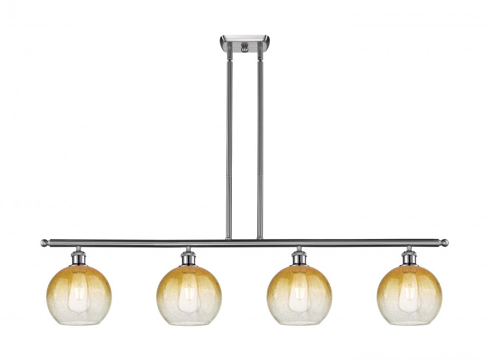 Brookhaven Globe - 4 Light - 48 inch - Brushed Satin Nickel - Stem Hung - Island Light