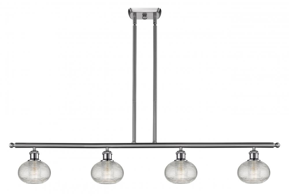 Ithaca - 4 Light - 48 inch - Brushed Satin Nickel - Stem hung - Island Light