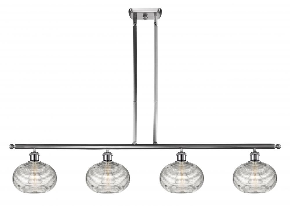 Ithaca - 4 Light - 48 inch - Brushed Satin Nickel - Stem hung - Island Light