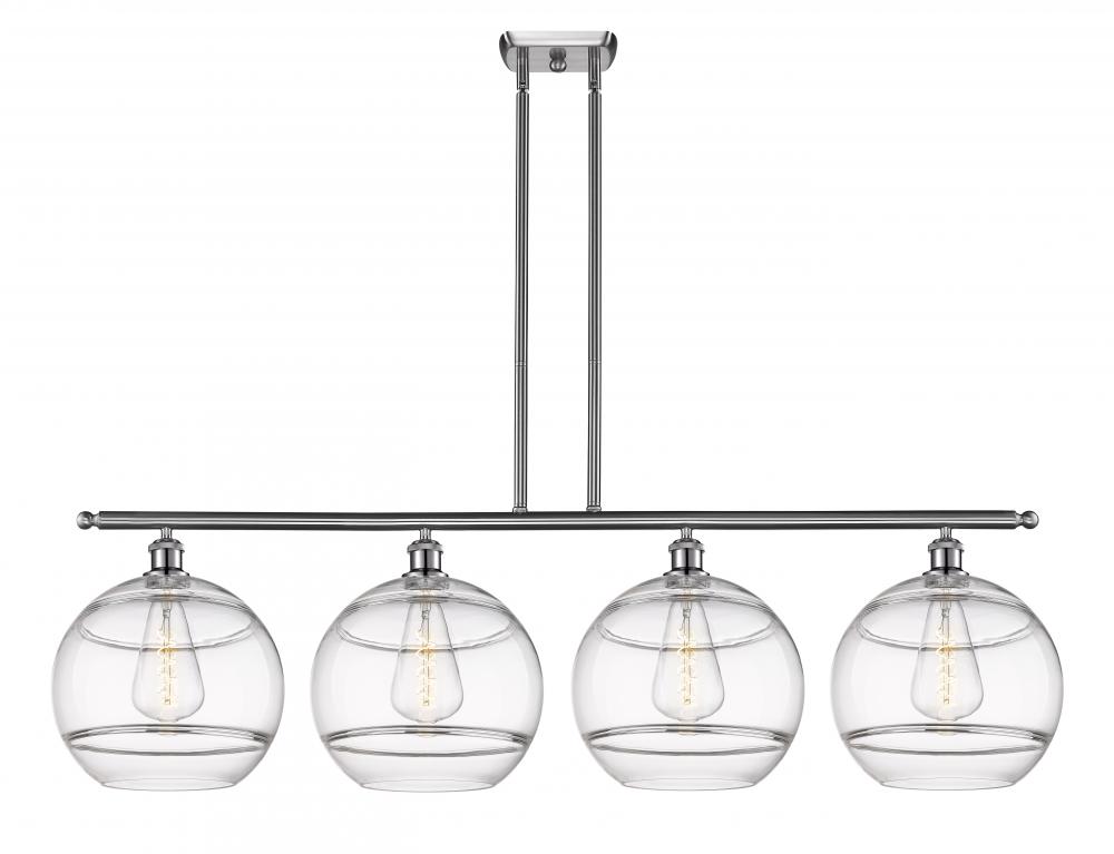 Rochester - 4 Light - 50 inch - Brushed Satin Nickel - Stem hung - Island Light